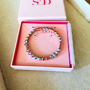 Stella & Dot Renegade Stacking Bracelet Rose Gold/Silver
